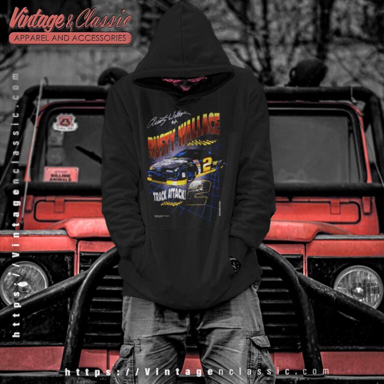 Vintage Rusty Wallace Track Attack Nascar Hoodie Vintage Rusty Wallace Track Attack Nascar Hoodie