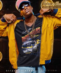 Vintage Rusty Wallace Track Attack Nascar V Neck TShirt