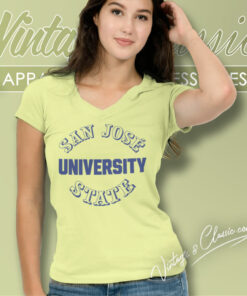 Vintage San Jose State University Shirt 5 Vintage San Jose State University V Neck TShirt