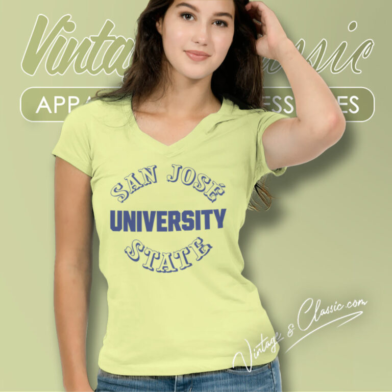 Vintage San Jose State University V Neck TShirt Vintage San Jose State University V Neck TShirt