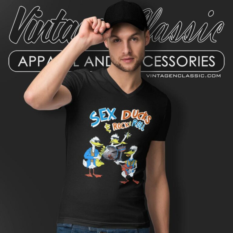 Vintage Sex Ducks And Rock And Roll V Neck TShirt Vintage Sex Ducks And Rock And Roll V Neck TShirt