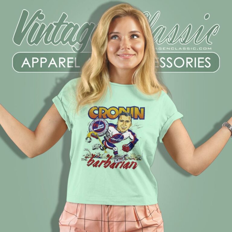 Vintage Shawn Cronin The Barbarian Winnipeg Jets Women T Shirt Vintage Shawn Cronin The Barbarian Winnipeg Jets Women T Shirt