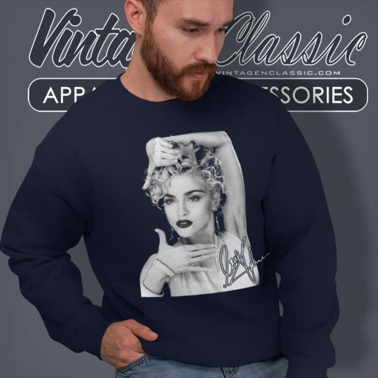 Vintage Signature Madonna Tour 2024 Sweatshirt Vintage Signature Madonna Tour 2024 Sweatshirt