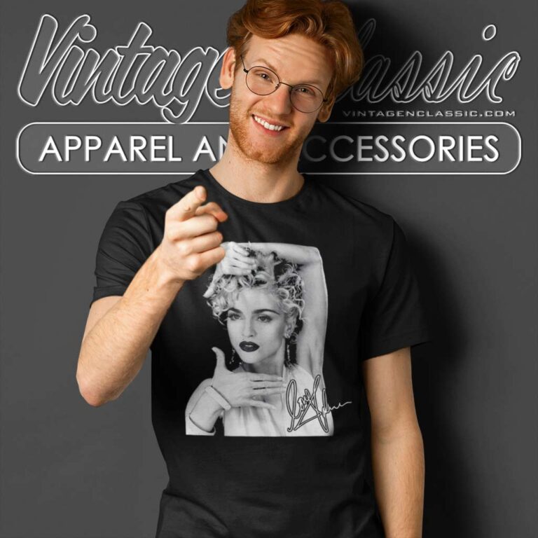 Vintage Signature Madonna Tour 2024 T Shirt Vintage Signature Madonna Tour 2024 T Shirt