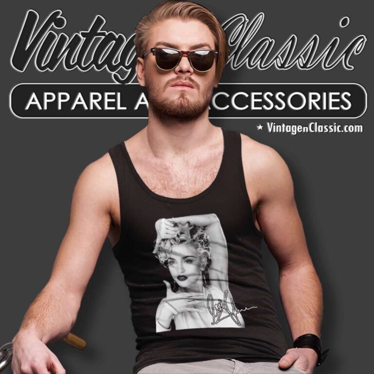 Vintage Signature Madonna Tour 2024 Tank Top Racerback Vintage Signature Madonna Tour 2024 Tank Top Racerback