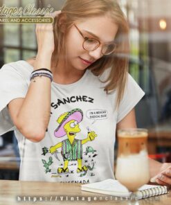 Vintage Simpsons Bart Sanchez Mexico Women TShirt