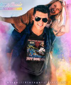 Vintage Star Wars Jeff Gordon Nascar V Neck TShirt