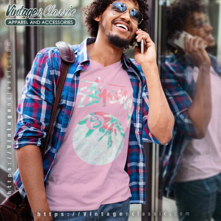 Vintage Stussy 8 Ball Big Logo V Neck TShirt Vintage Stussy 8 Ball Big Logo V Neck TShirt