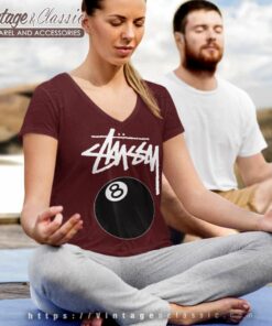 Vintage Stussy 8 Ball V Neck TShirt