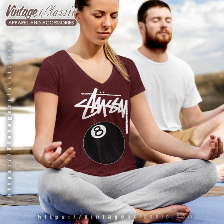 Vintage Stussy 8 Ball V Neck TShirt Vintage Stussy 8 Ball V Neck TShirt