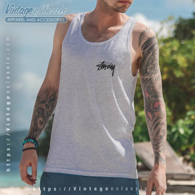 Vintage Stussy Fire Dragon Logo Tank Top Racerback Vintage Stussy Fire Dragon Logo Tank Top Racerback