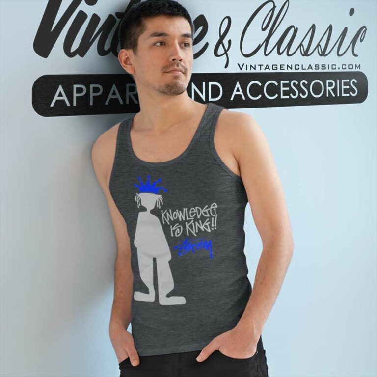 Vintage Stussy Knowledge Is King Tank Top Racerback Vintage Stussy Knowledge Is King Tank Top Racerback