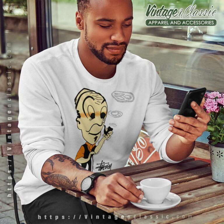 Vintage Stussy Old Man Cigar Sweatshirt Vintage Stussy Old Man Cigar Sweatshirt