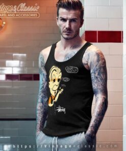 Vintage Stussy Old Man Cigar Tank Top Racerback