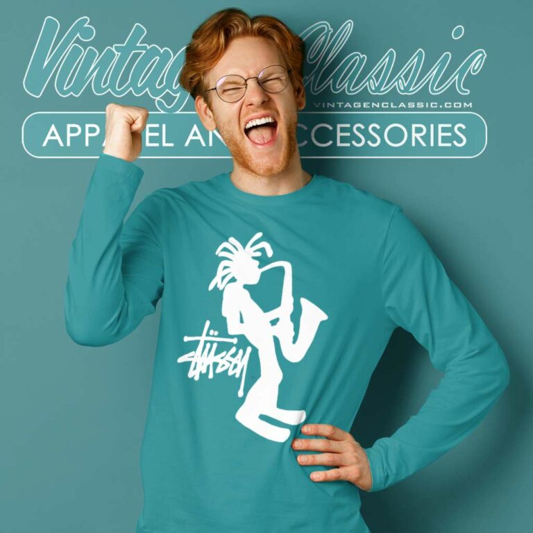 Vintage Stussy Rasta Saxophone Long Sleeve Tee Vintage Stussy Rasta Saxophone Long Sleeve Tee