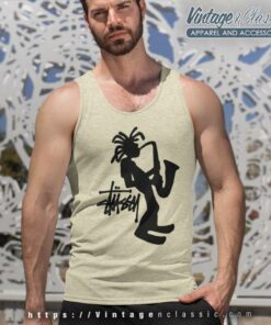 Vintage Stussy Rasta Saxophone Tank Top Racerback