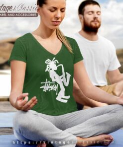 Vintage Stussy Rasta Saxophone V Neck TShirt