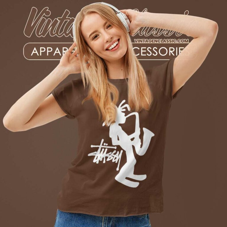 Vintage Stussy Rasta Saxophone Women TShirt Vintage Stussy Rasta Saxophone Women TShirt