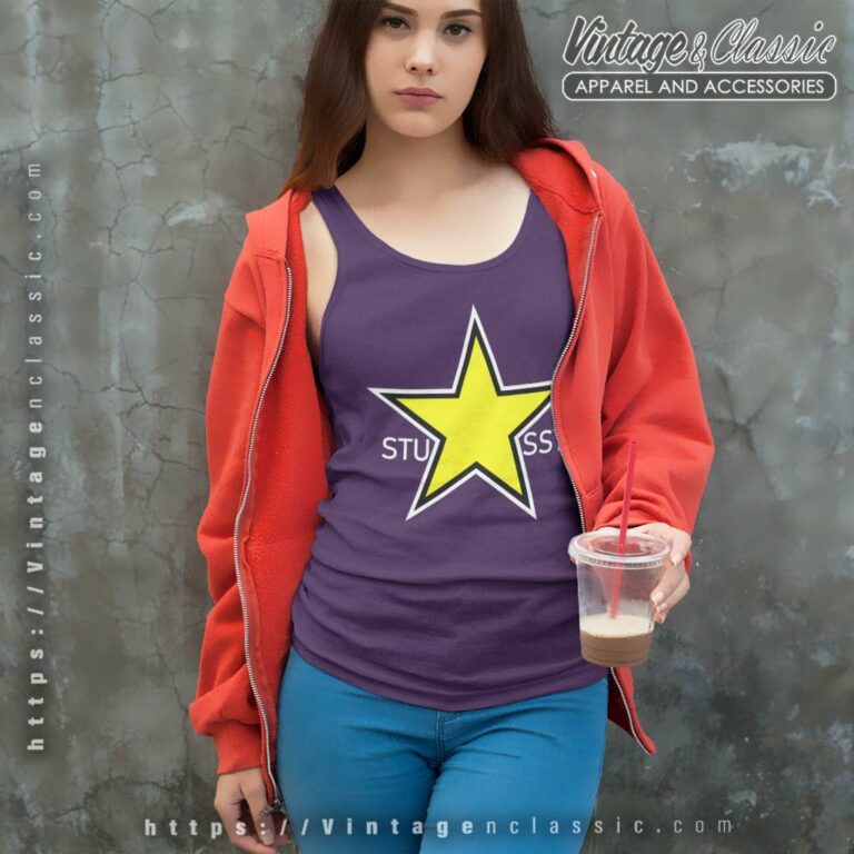 Vintage Stussy Star Graphic Tank Top Racerback Vintage Stussy Star Graphic Tank Top Racerback