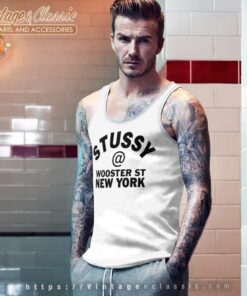 Vintage Stussy Wooster St New York Tank Top Racerback