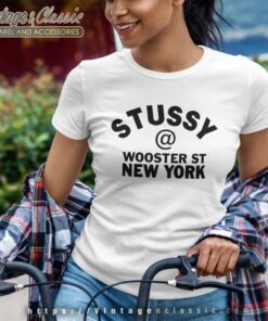 Vintage Stussy Wooster St New York Women TShirt