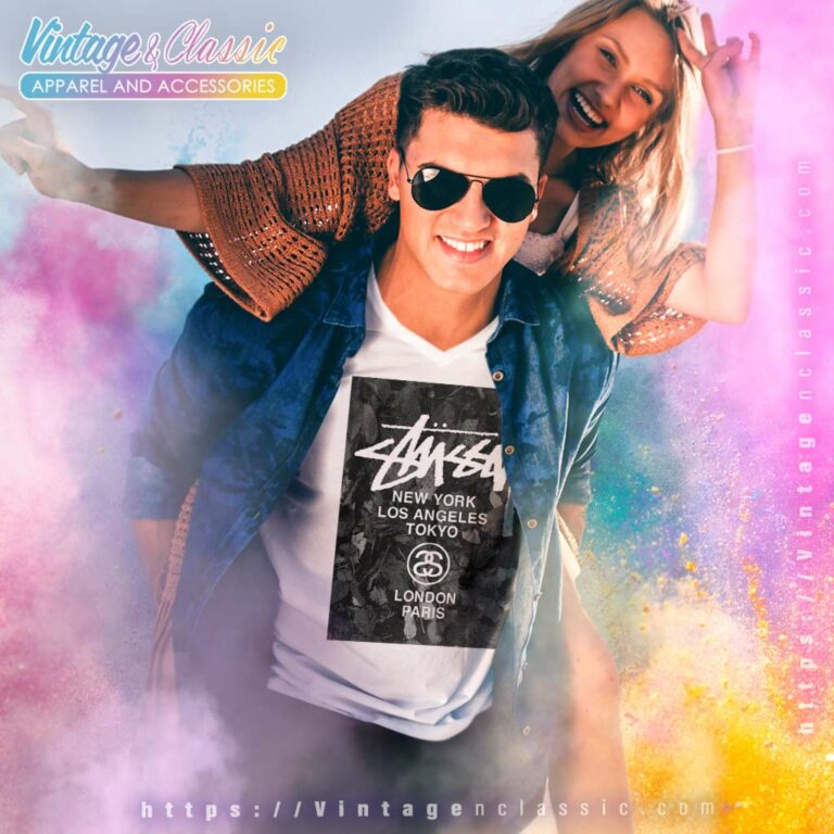 Vintage Stussy World Tour Streetwear V Neck TShirt Vintage Stussy World Tour Streetwear V Neck TShirt