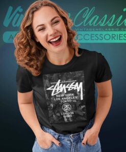 Vintage Stussy World Tour Streetwear Women TShirt