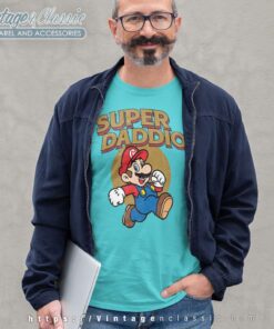 Vintage Super Daddio Mario Super Dad Longsleeves