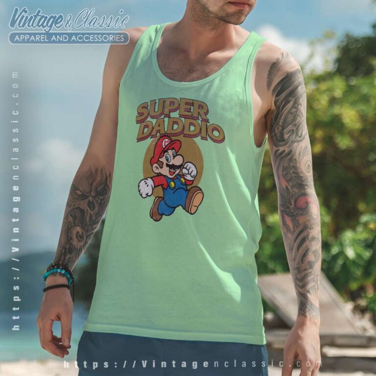 Vintage Super Daddio Mario Super Dad Tanktop Vintage Super Daddio Mario Super Dad Tanktop