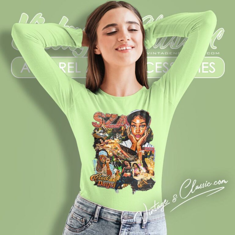 Vintage Sza Good Days Design Long Sleeve Tee Vintage Sza Good Days Design Long Sleeve Tee
