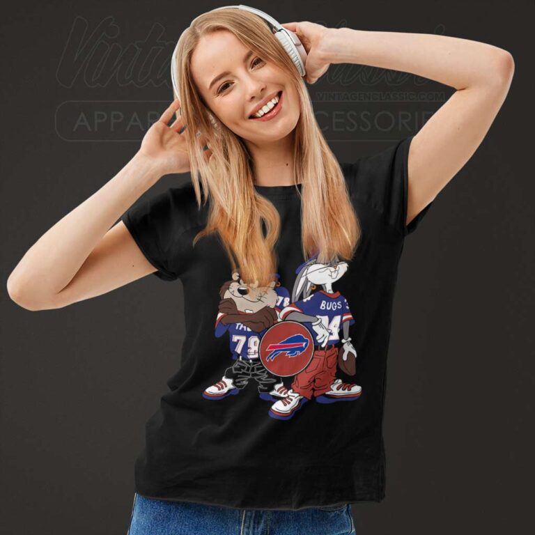 Vintage Taz Bugs Bunny Kris Kross Buffalo Bills Women TShirt Vintage Taz Bugs Bunny Kris Kross Buffalo Bills Women TShirt