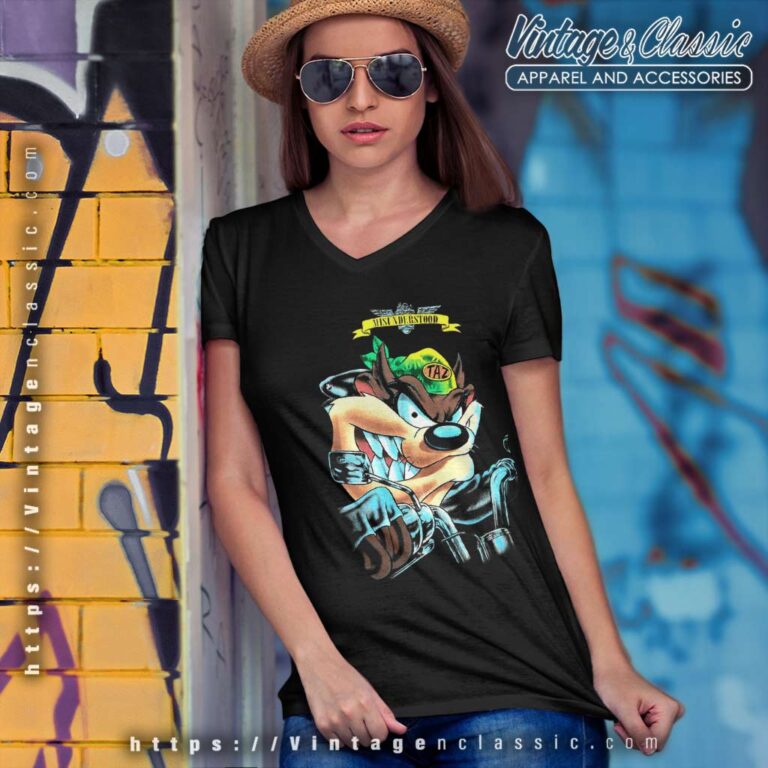 Vintage Taz Looney Tunes Misunderstood V Neck TShirt Vintage Taz Looney Tunes Misunderstood V Neck TShirt