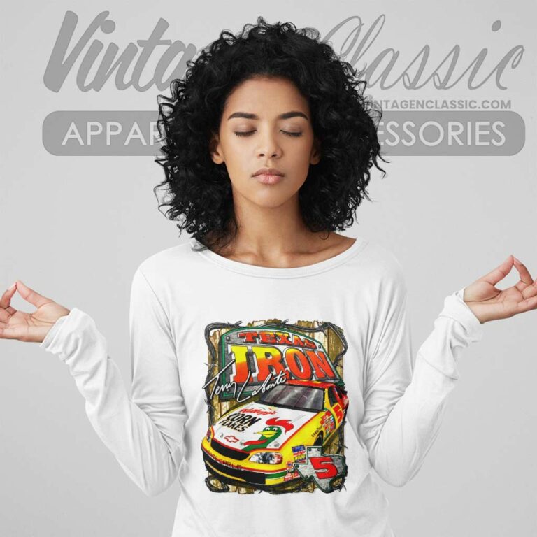Vintage Terry Labonte Kelloggs Corn Flakes Texas Iron Nascar Long Sleeve Tee Vintage Terry Labonte Kelloggs Corn Flakes Texas Iron Nascar Long Sleeve Tee