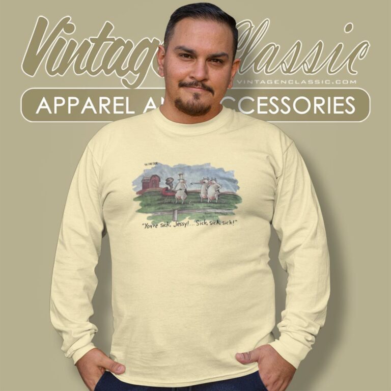 Vintage The Far Side Gary Larson Youre Sick Jessy Cow Long Sleeve Tee Vintage The Far Side Gary Larson Youre Sick Jessy Cow Long Sleeve Tee