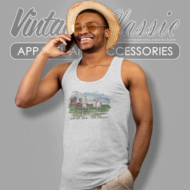 Vintage The Far Side Gary Larson Youre Sick Jessy Cow Tank Top Racerback Vintage The Far Side Gary Larson Youre Sick Jessy Cow Tank Top Racerback