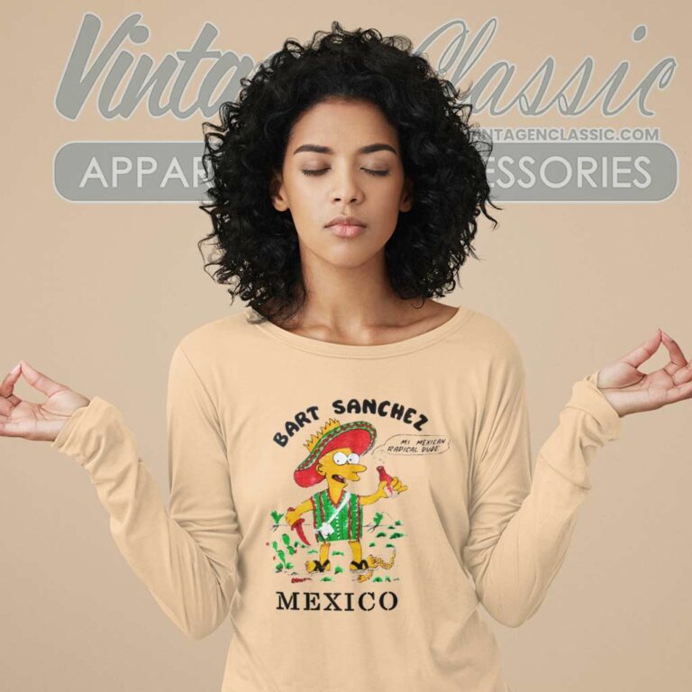 Vintage The Simpsons Bart Sanchez Mexico Long Sleeve Tee 1 Vintage The Simpsons Bart Sanchez Mexico Long Sleeve Tee 1