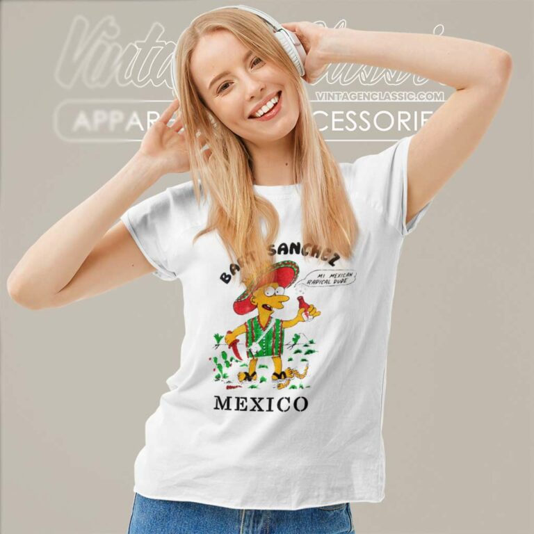 Vintage The Simpsons Bart Sanchez Mexico Women TShirt 1 Vintage The Simpsons Bart Sanchez Mexico Women TShirt 1