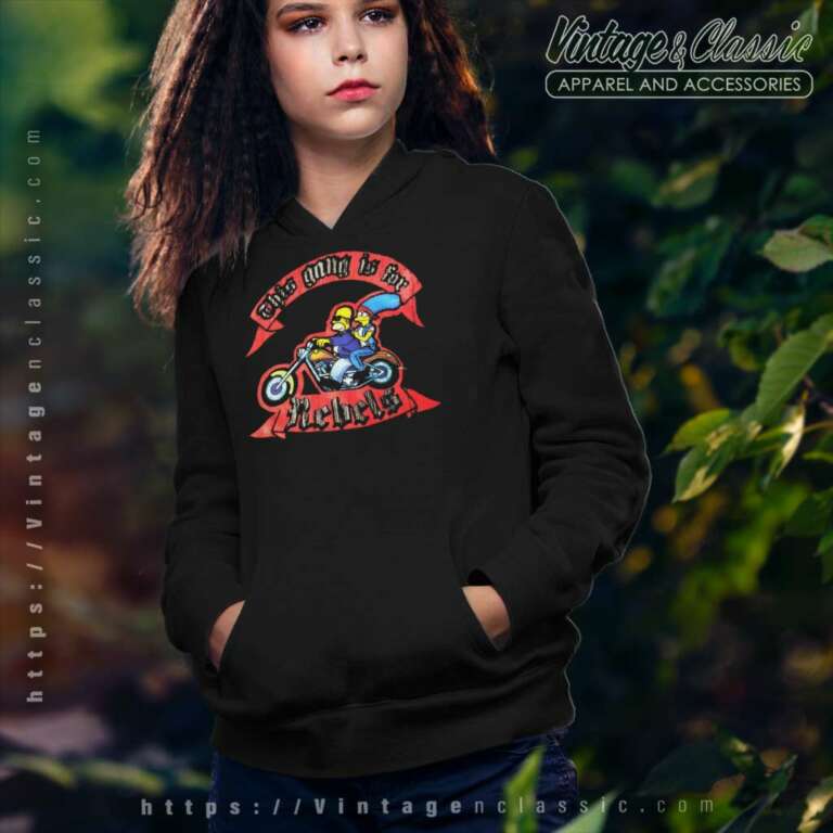 Vintage The Simpsons This Gang Is For Rebels Hoodie Vintage The Simpsons This Gang Is For Rebels Hoodie