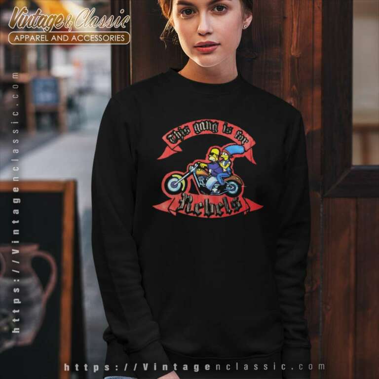 Vintage The Simpsons This Gang Is For Rebels Sweatshirt Vintage The Simpsons This Gang Is For Rebels Sweatshirt