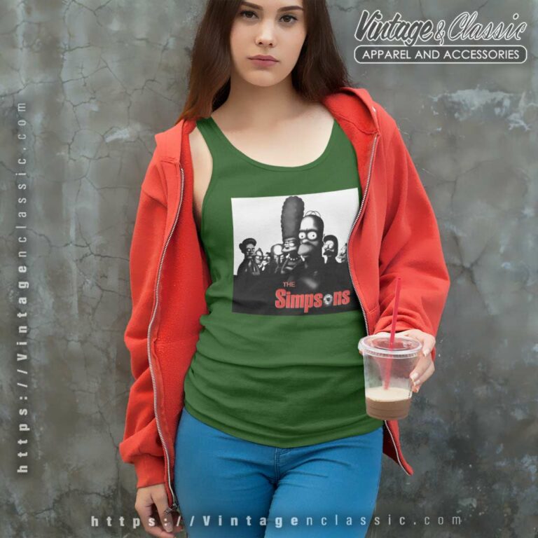 Vintage The Simpsons X Sopranos Tank Top Racerback Vintage The Simpsons X Sopranos Tank Top Racerback