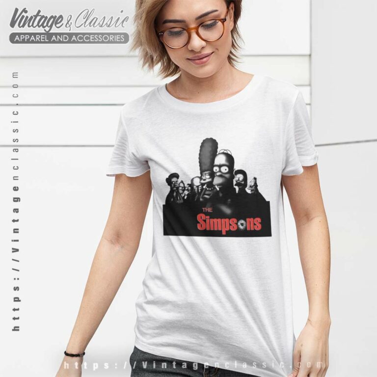 Vintage The Simpsons X Sopranos Women TShirt Vintage The Simpsons X Sopranos Women TShirt