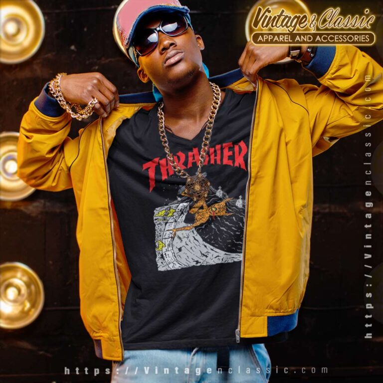 Vintage Thrasher Neck Face Invert V Neck TShirt 1 Vintage Thrasher Neck Face Invert V Neck TShirt 1