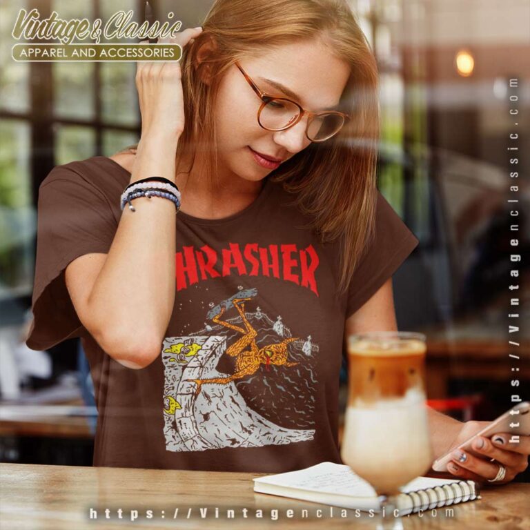 Vintage Thrasher Neck Face Invert Women TShirt 1 Vintage Thrasher Neck Face Invert Women TShirt 1