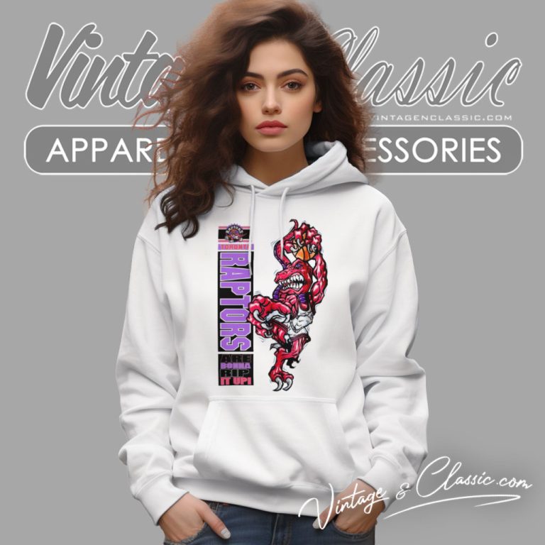 Vintage Toronto Raptors Crazy Mascot Logo 90s Hoodie Vintage Toronto Raptors Crazy Mascot Logo 90s Hoodie