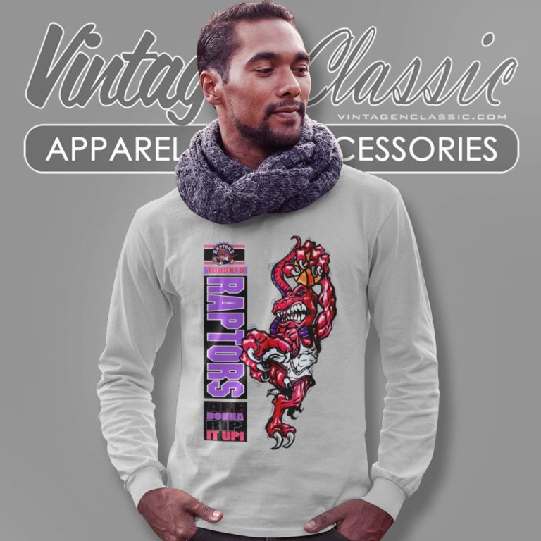 Vintage Toronto Raptors Crazy Mascot Logo 90s Long Sleeve Tee Vintage Toronto Raptors Crazy Mascot Logo 90s Long Sleeve Tee