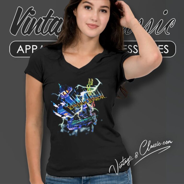 Vintage Tower Of Terror Disney V Neck TShirt Vintage Tower Of Terror Disney V Neck TShirt