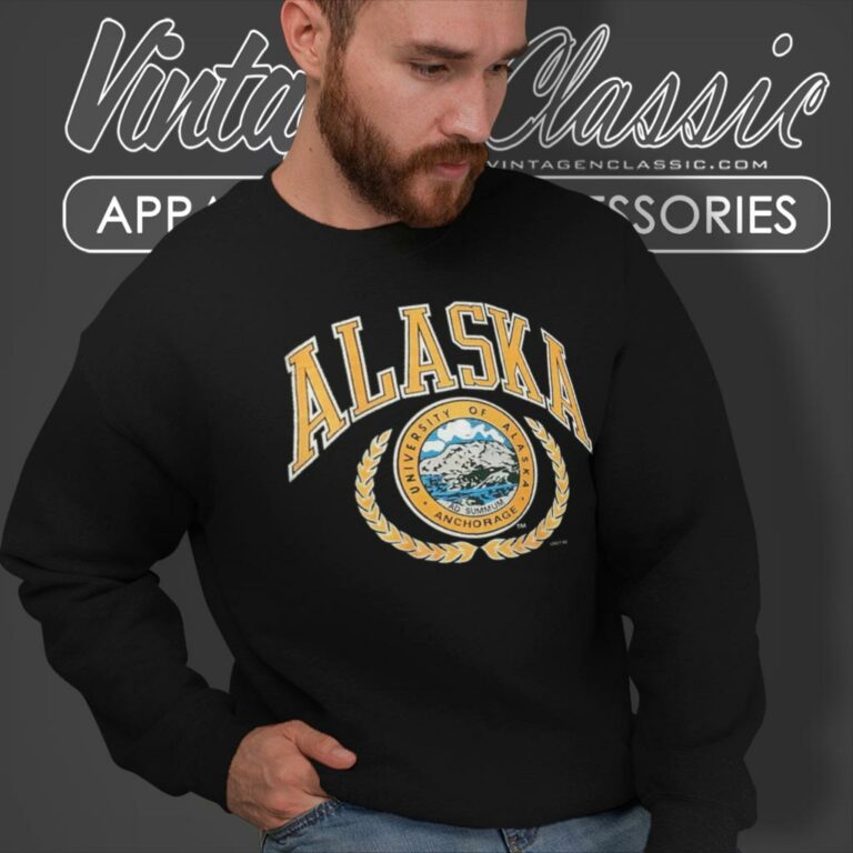 Vintage University Of Alaska Anchorage Logo Sweatshirt Vintage University Of Alaska Anchorage Logo Sweatshirt