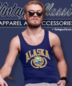 Vintage University Of Alaska Anchorage Logo Tank Top Racerback