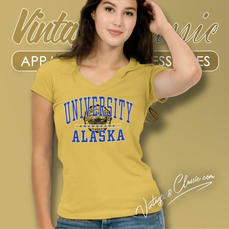Vintage University Of Alaska Anchorage V Neck TShirt Vintage University Of Alaska Anchorage V Neck TShirt