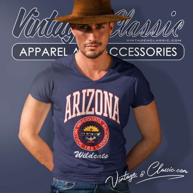 Vintage University Of Arizona Wildcats Logo V Neck TShirt Vintage University Of Arizona Wildcats Logo V Neck TShirt